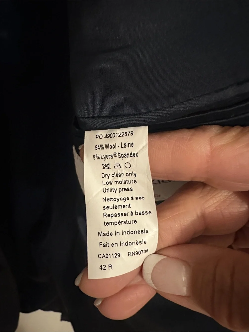 Calvin Klein Men's Navy slim fit Single-Breasted Sport Coat